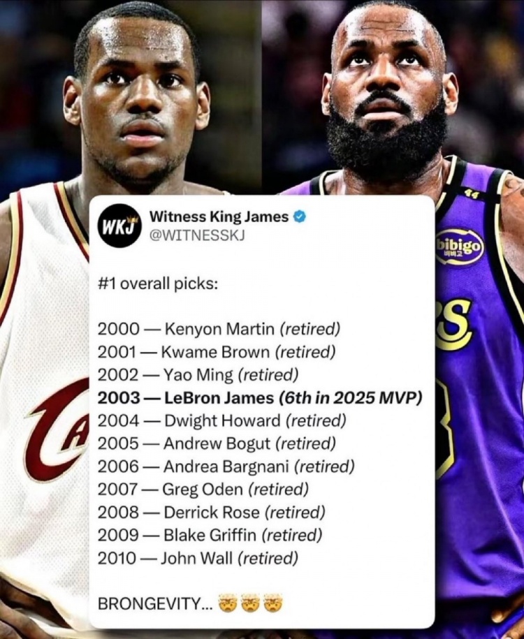 fb体育平台-新世纪前11位状元：仅41岁老詹还在打 姚明罗斯格里芬沃尔已退役